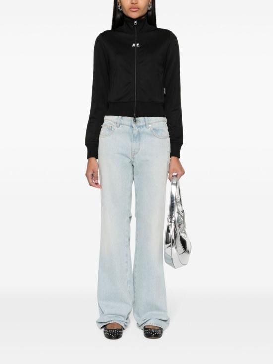 Courreges COURREGES Women Hoodies 124JVE010JS0091 9999 BLACK Size M / US 6-8 / IT 42-44 - 2 Thumbnail