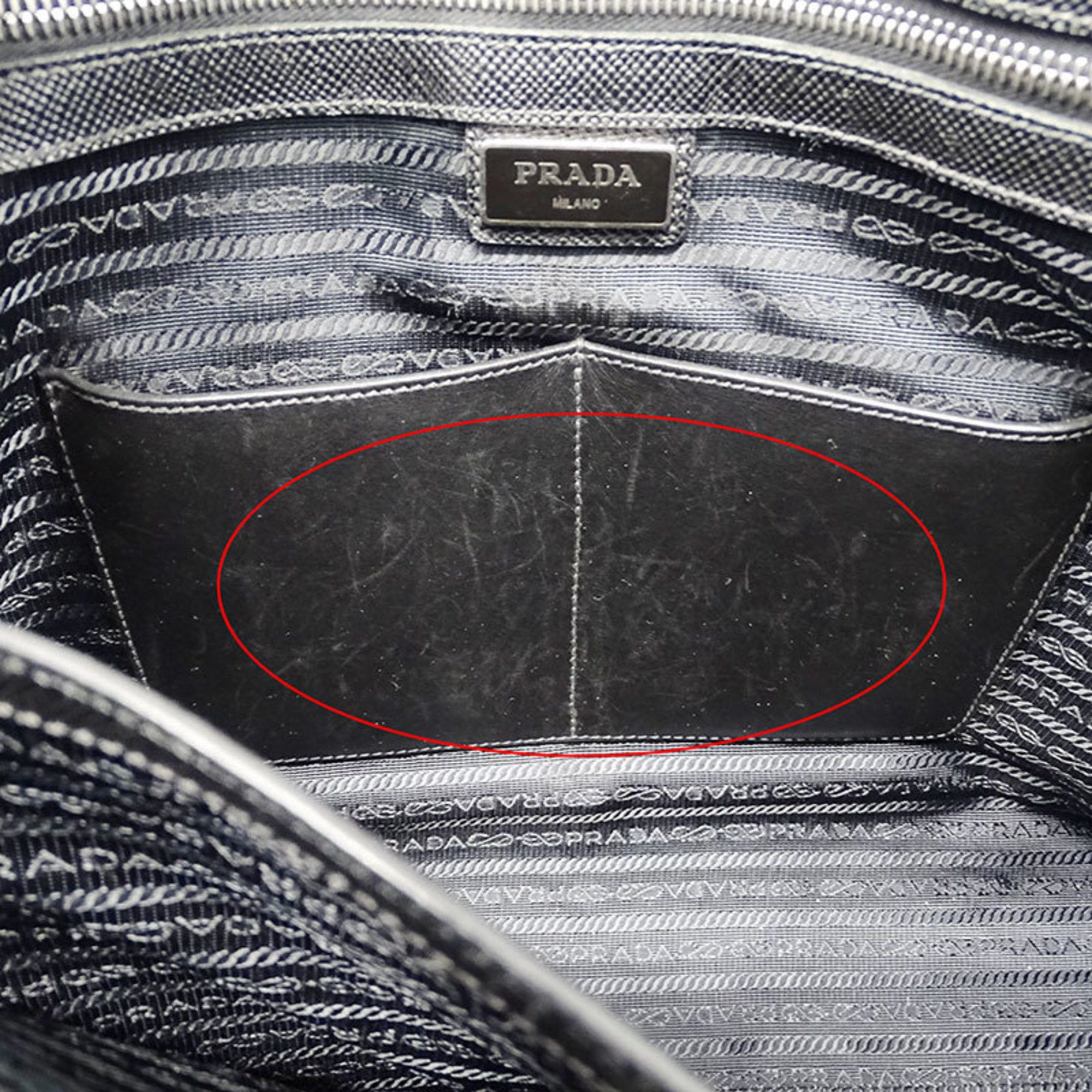 Prada PRADA Men's Handbag Shoulder Bag 2way Leather Black Size ONE SIZE - 13 Thumbnail