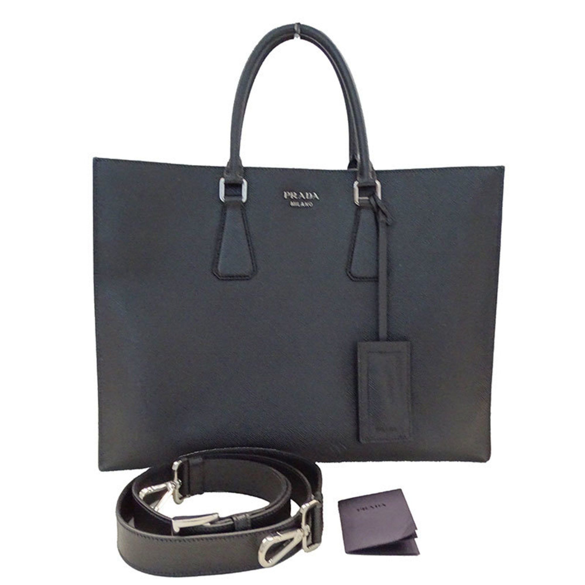 Prada PRADA Men's Handbag Shoulder Bag 2way Leather Black Size ONE SIZE - 16 Thumbnail