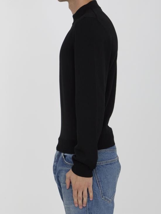 Celine CELINE Men Sweater RY0010ZOZ BLACK Size US L / EU 52-54 / 3 - 2 Thumbnail