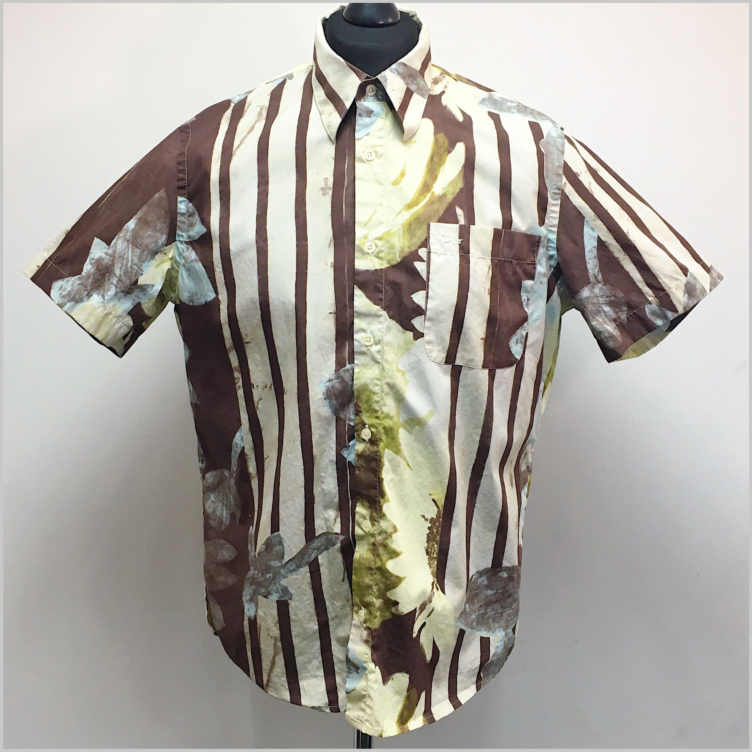 Christian Dior Monsieur × Dior 🇫🇷 Christian Dior Floral Graphic Print Shirt Size US L / EU 52-54 / 3 - 1 Thumbnail