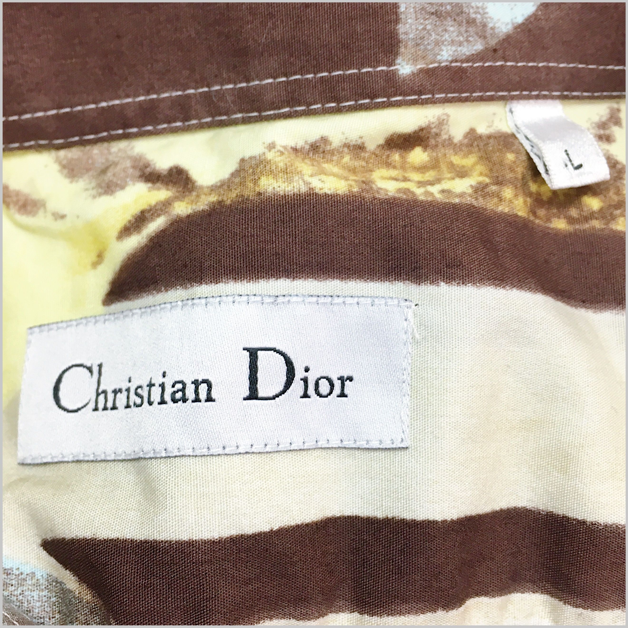 Christian Dior Monsieur × Dior 🇫🇷 Christian Dior Floral Graphic Print Shirt Size US L / EU 52-54 / 3 - 6 Thumbnail