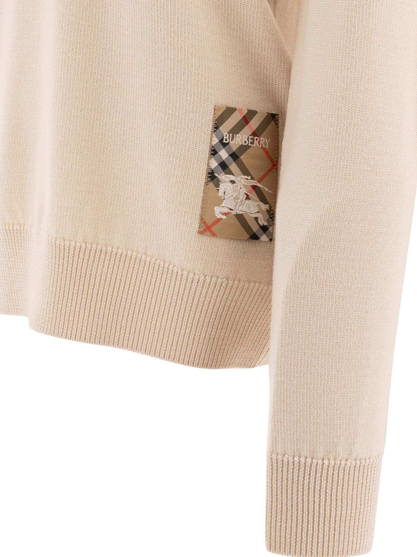 Burberry Wool Crew Neck Sweater Size L / US 10 / IT 46 - 4 Thumbnail