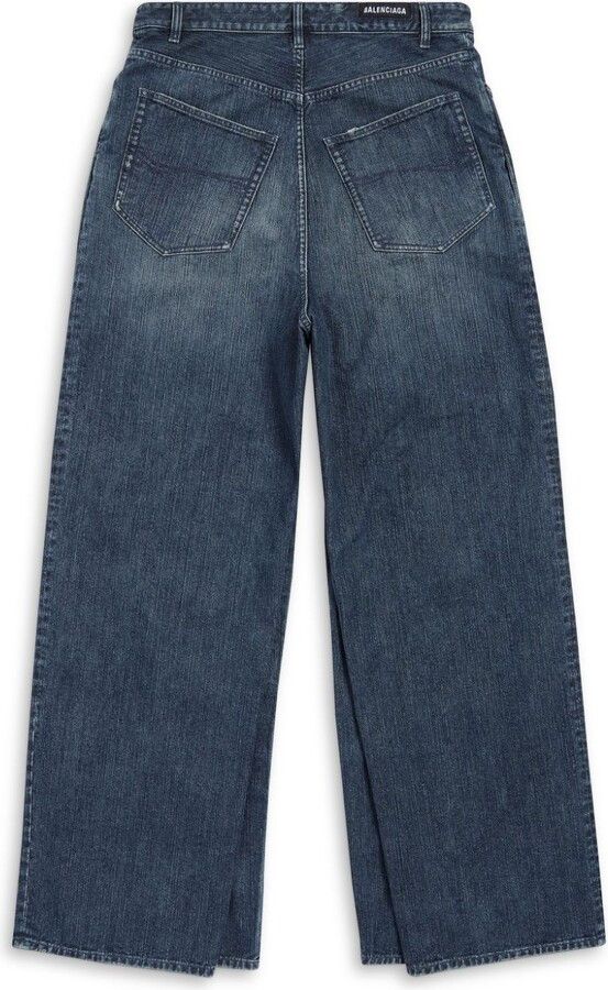 Balenciaga Double-Front Wide-Leg Jeans Size US 28 / EU 44 - 2 Thumbnail