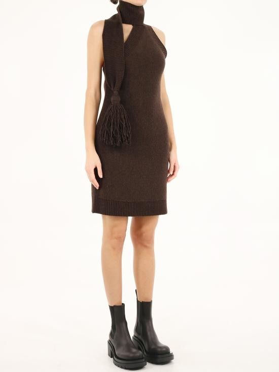 Bottega Veneta BOTTEGA VENETA Women Mid Skirts 676296 BROWN Size S / US 4 / IT 40 - 2 Thumbnail