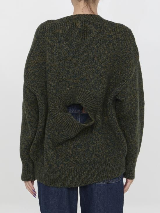 Loewe LOEWE Women Sweater S540Y14KDS GREEN Size S / US 4 / IT 40 - 4 Thumbnail