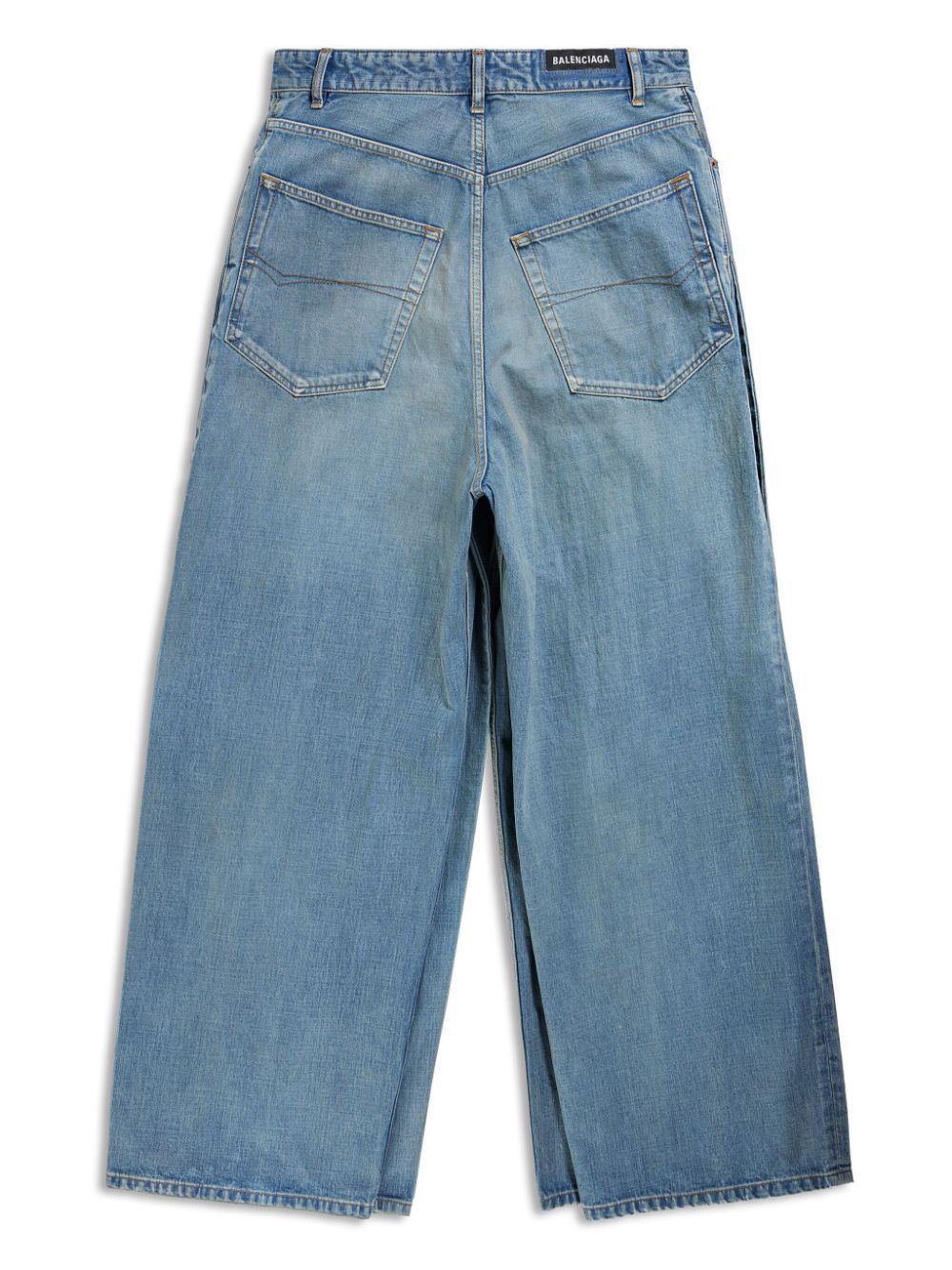 Balenciaga layered mid-rise wide-leg jeans Size US 30 / EU 46 - 2 Thumbnail