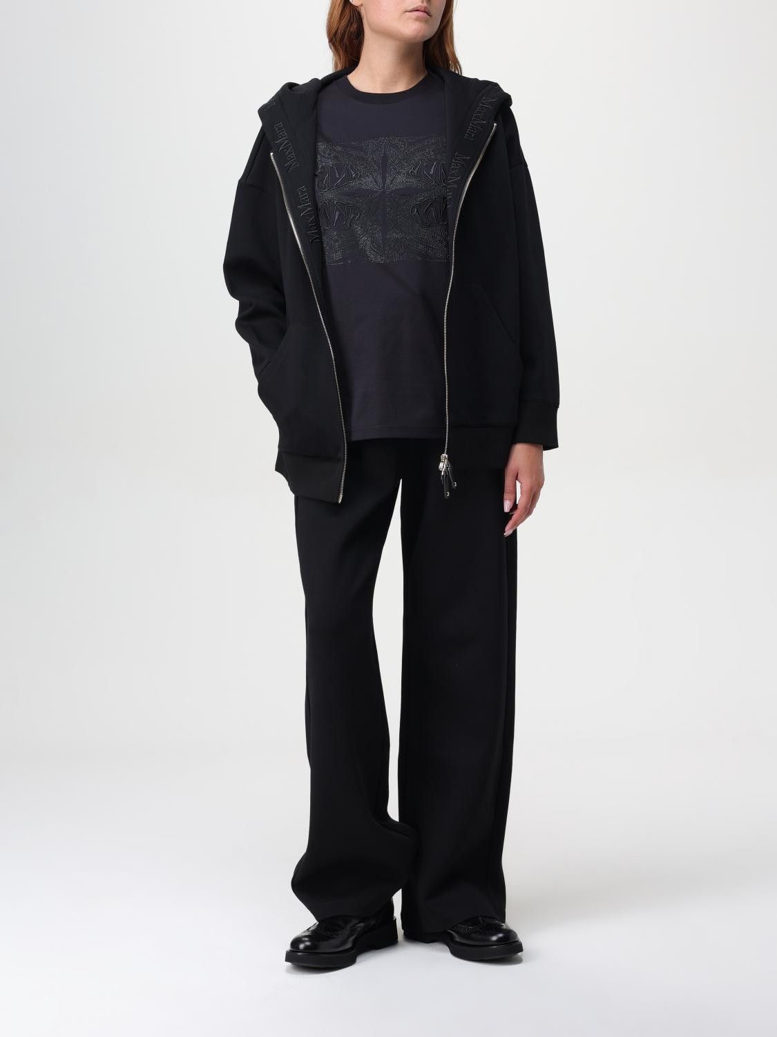 Max Mara Max Mara Sweatshirt Woman Black Size XS / US 0-2 / IT 36-38 - 2 Thumbnail