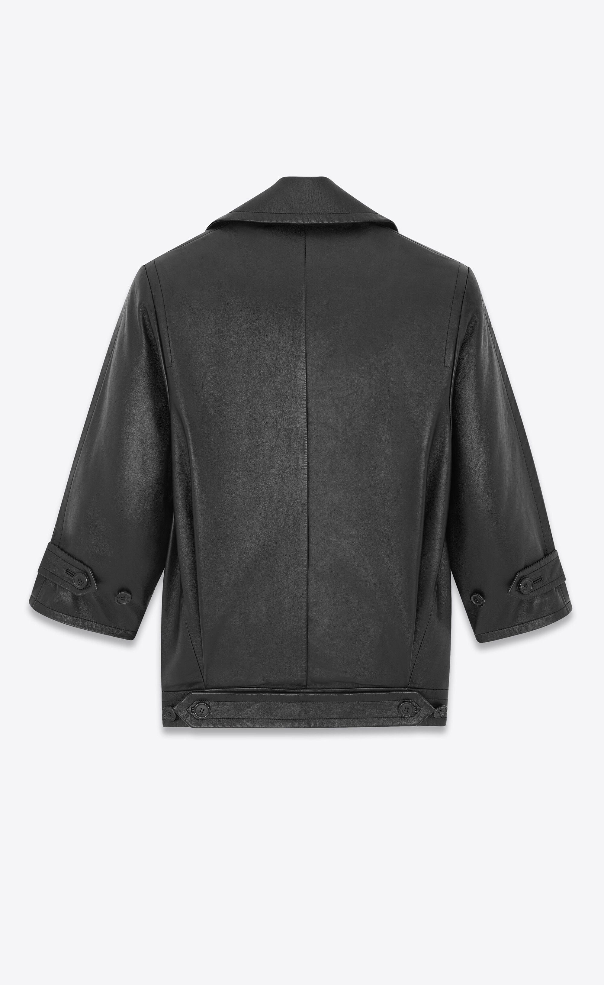 Saint Laurent Paris $8K VALUE Coat in drummed lambskin Size M / US 6-8 / IT 42-44 - 2 Thumbnail