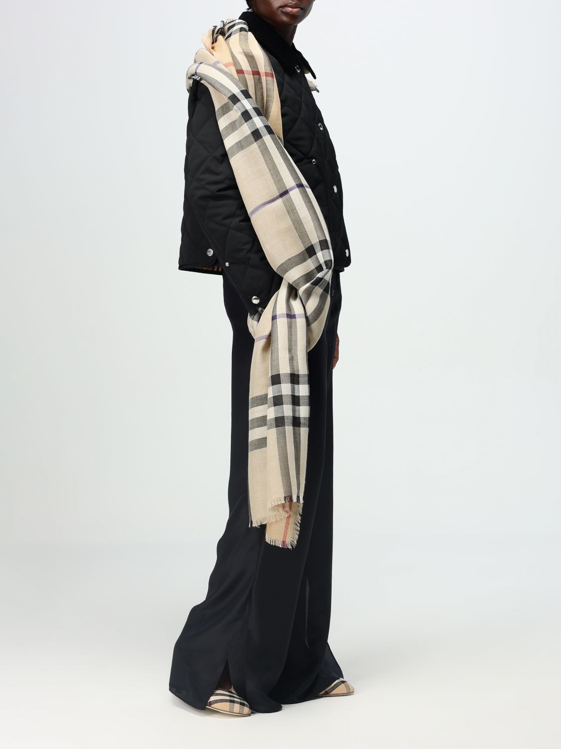 Burberry Burberry Scarf Woman Sand Size ONE SIZE - 4 Thumbnail
