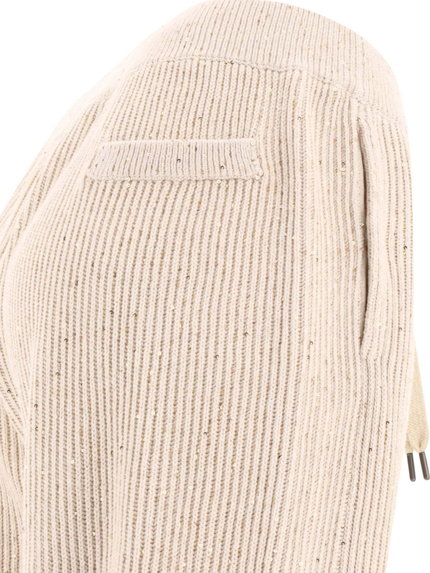 Brunello Cucinelli Pantaloni A Coste Impreziositi Da Paillettes Size 34" / US 12 / IT 48 - 4 Thumbnail