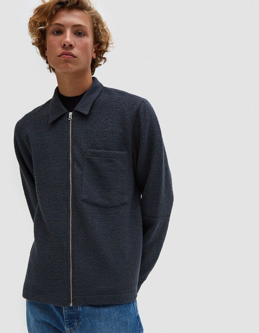 Our Legacy Our Legacy Raw Edge Blouson / Zip Jacket - Graphite