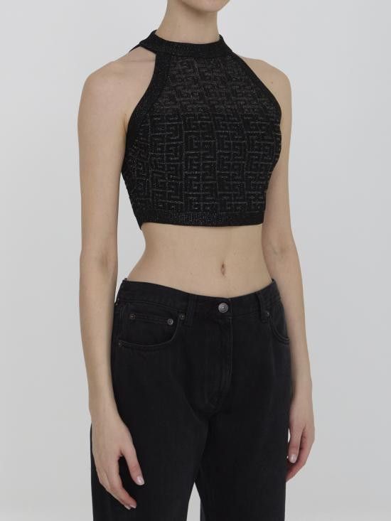 Balmain BALMAIN Women Tops DF1AB026 BLACK Size XS / US 0-2 / IT 36-38 - 2 Thumbnail