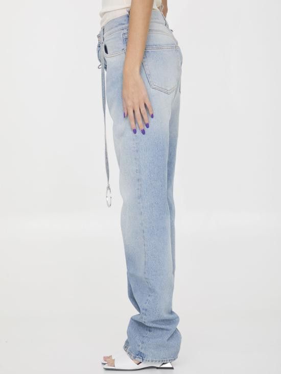 The Attico THE ATTICO Women Denim Pants WCP171 LIGHT BLUE Size 30" / US 8 / IT 44 - 3 Thumbnail