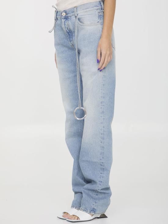 The Attico THE ATTICO Women Denim Pants WCP171 LIGHT BLUE Size 30" / US 8 / IT 44 - 2 Thumbnail