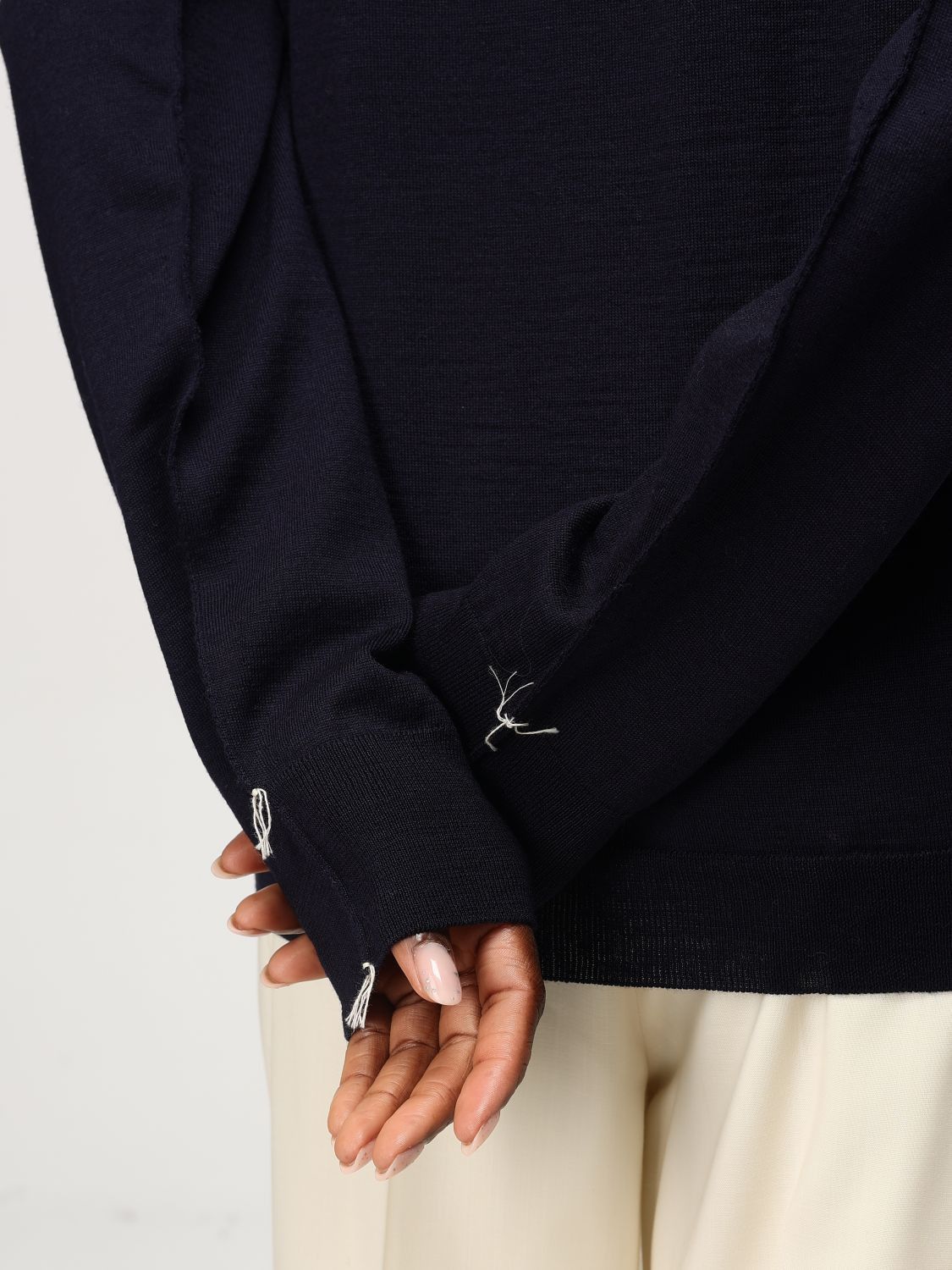 Maison Margiela Maison Margiela Sweater Woman Navy Size M / US 6-8 / IT 42-44 - 4 Thumbnail