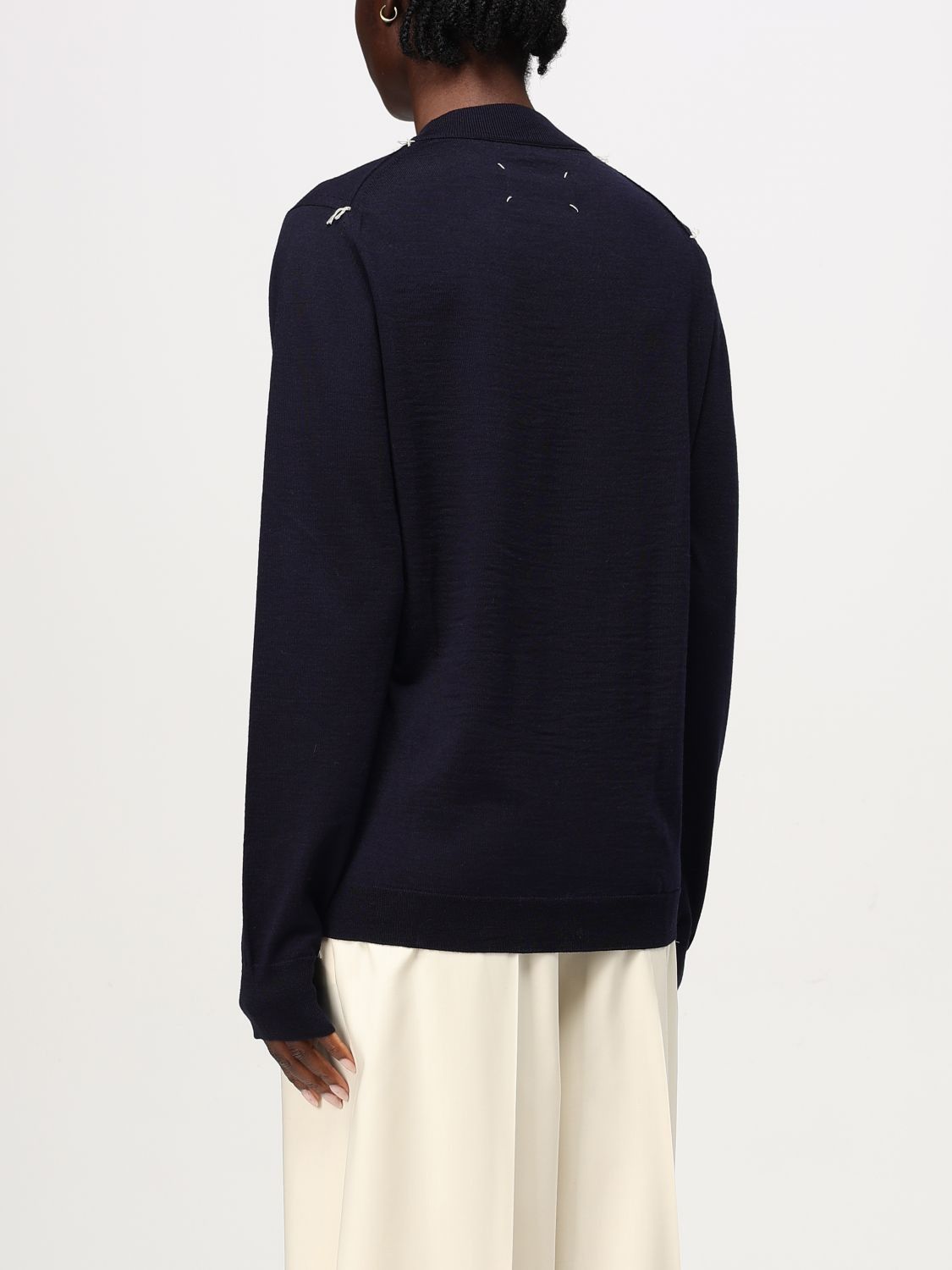 Maison Margiela Maison Margiela Sweater Woman Navy Size M / US 6-8 / IT 42-44 - 2 Thumbnail