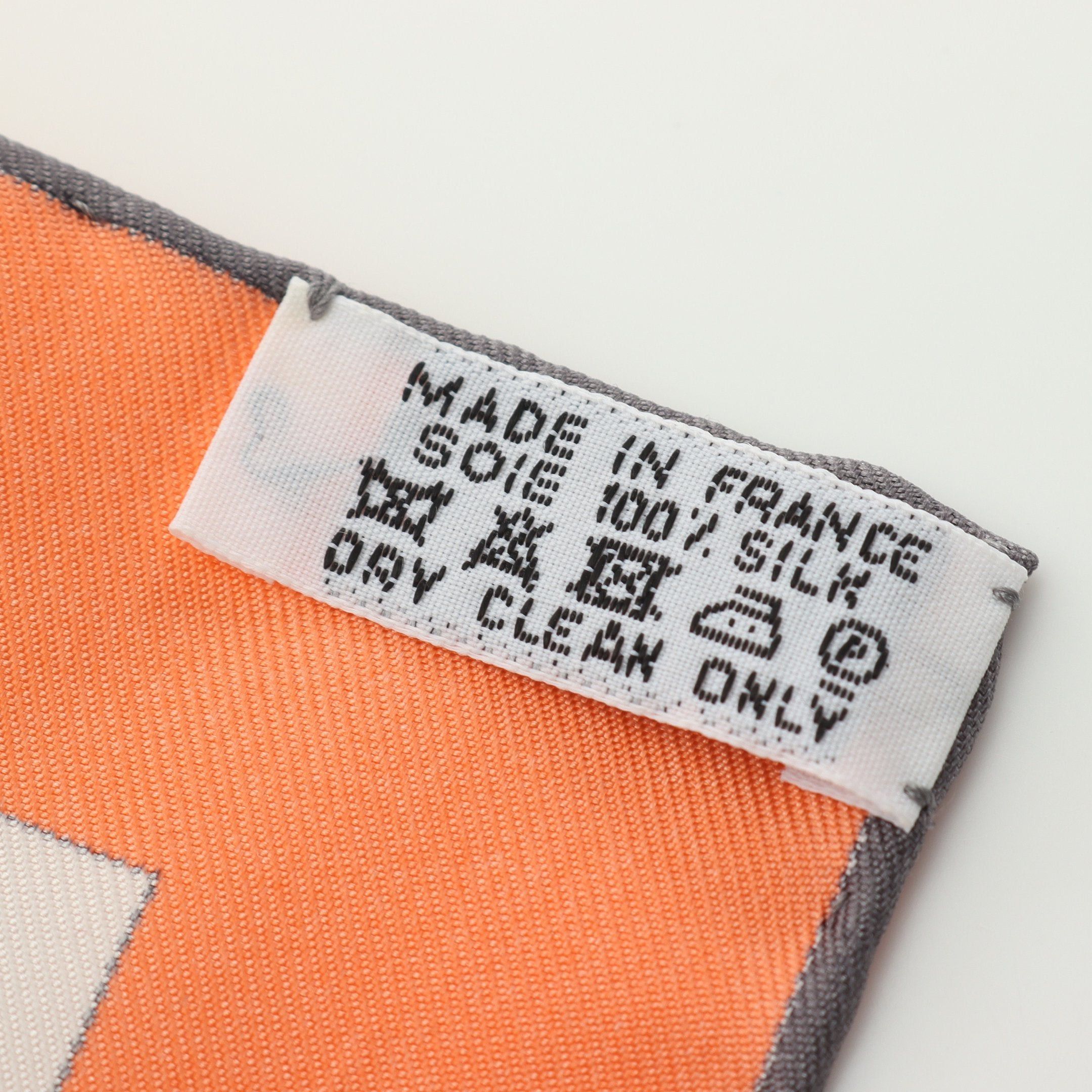 Hermes Hermes Carres 90 Merveilleuses Lanternes Scarf Silk Off White Orange Gray Size ONE SIZE - 3 Thumbnail