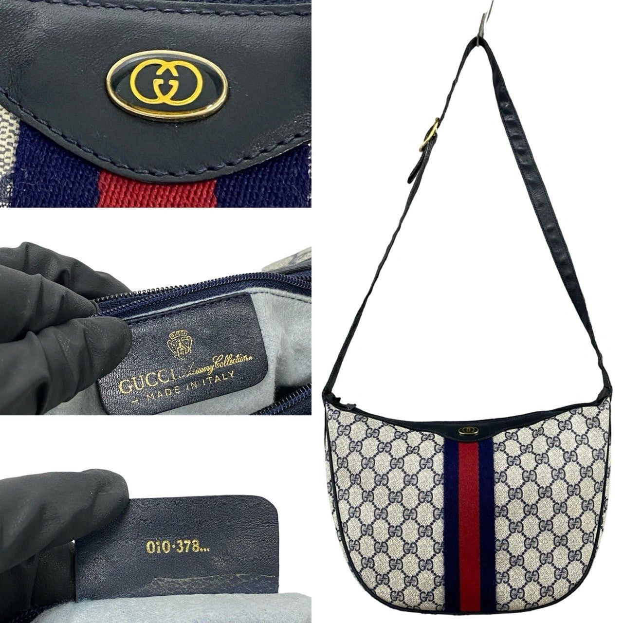 Gucci Gucci Shoulder Bag Blue Leather Size ONE SIZE - 3 Thumbnail