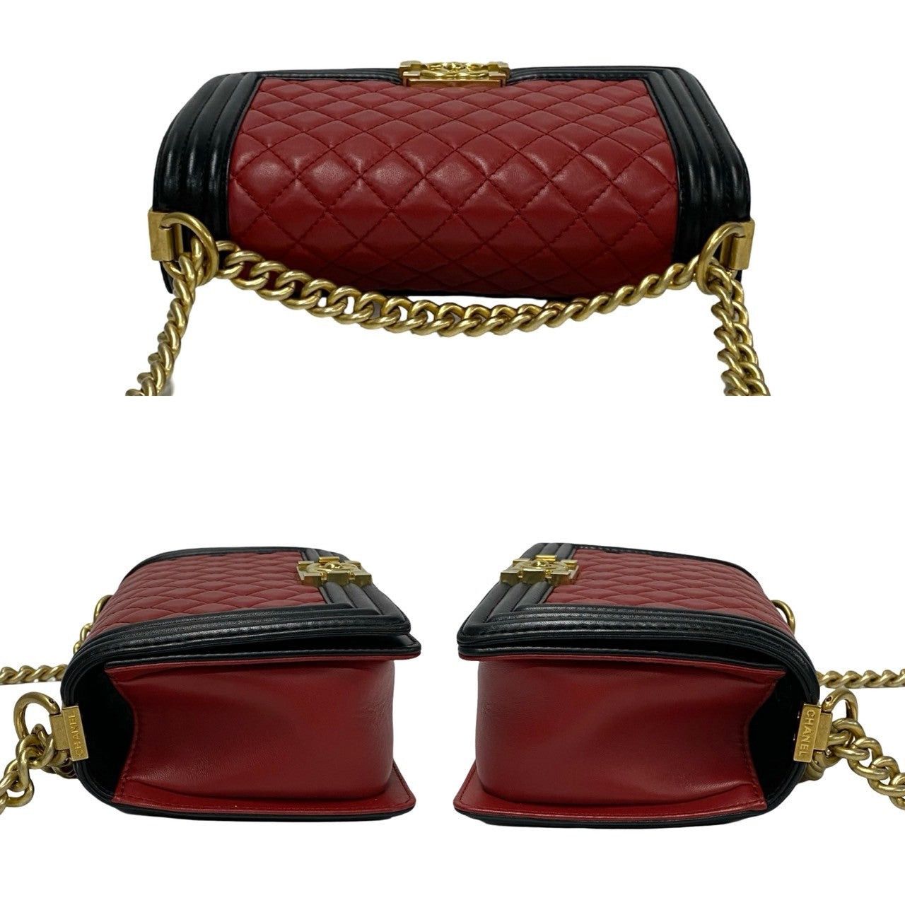 Chanel Chanel Shoulder Bag Red Leather Size ONE SIZE - 5 Thumbnail