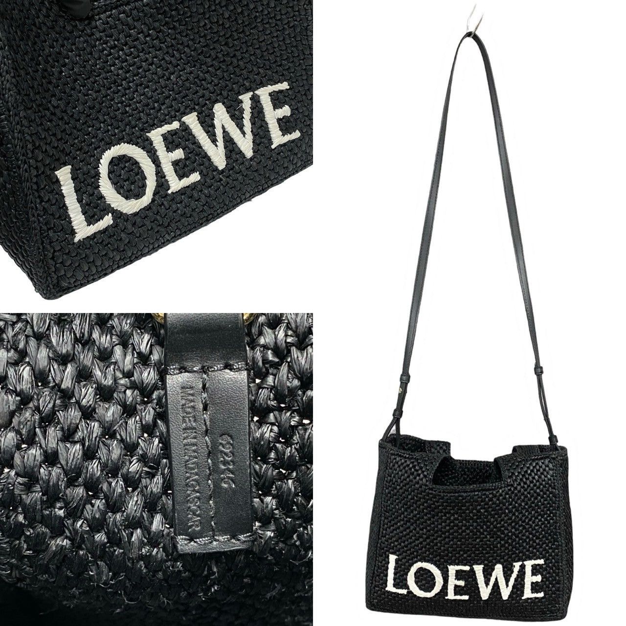 Loewe Loewe Shoulder Bag Black Raffia Size ONE SIZE - 3 Thumbnail
