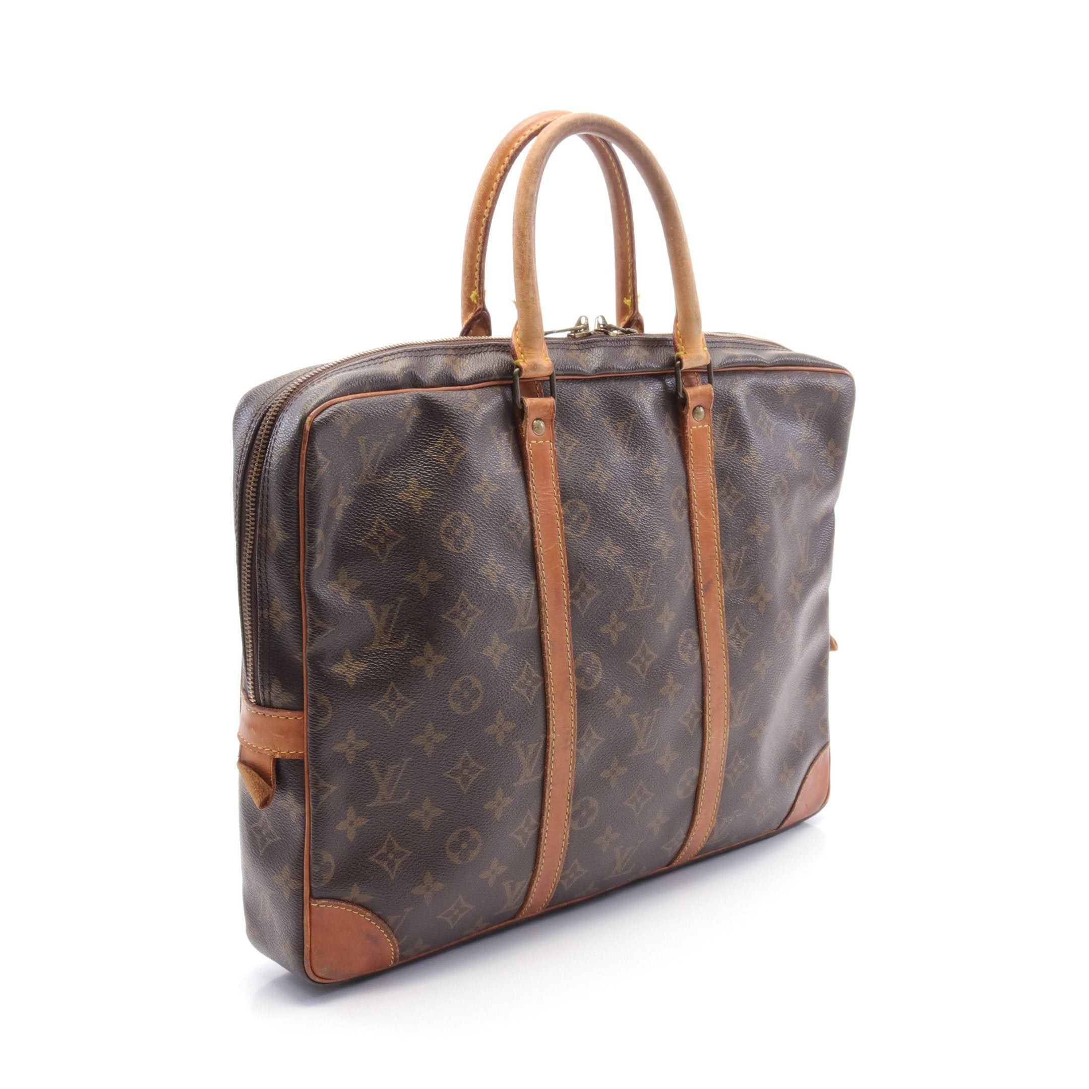 Louis Vuitton Louis Vuitton Porte Document Voyage Monogram Briefcase Business Bag Leather Brown Size ONE SIZE - 2 Thumbnail