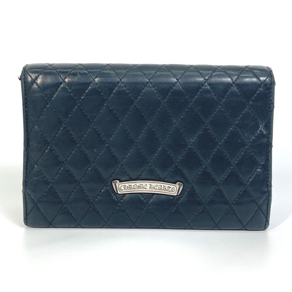 Chrome Hearts Chrome Hearts Wave4 Qlt 3Sn Matelasse 4 Wave Ch Double Cross Threefold Wallet Leather Men Size ONE SIZE - 2 Thumbnail