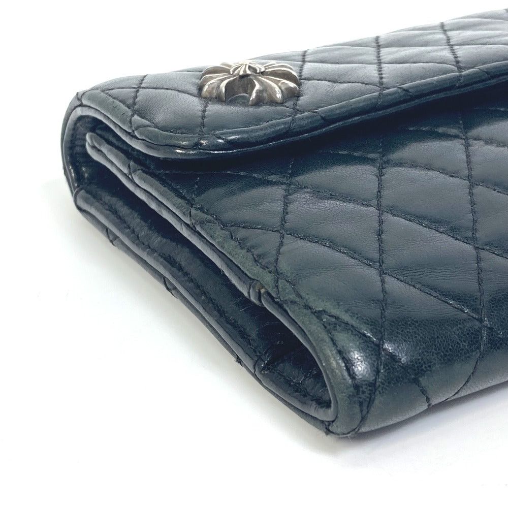 Chrome Hearts Chrome Hearts Wave4 Qlt 3Sn Matelasse 4 Wave Ch Double Cross Threefold Wallet Leather Men Size ONE SIZE - 4 Thumbnail