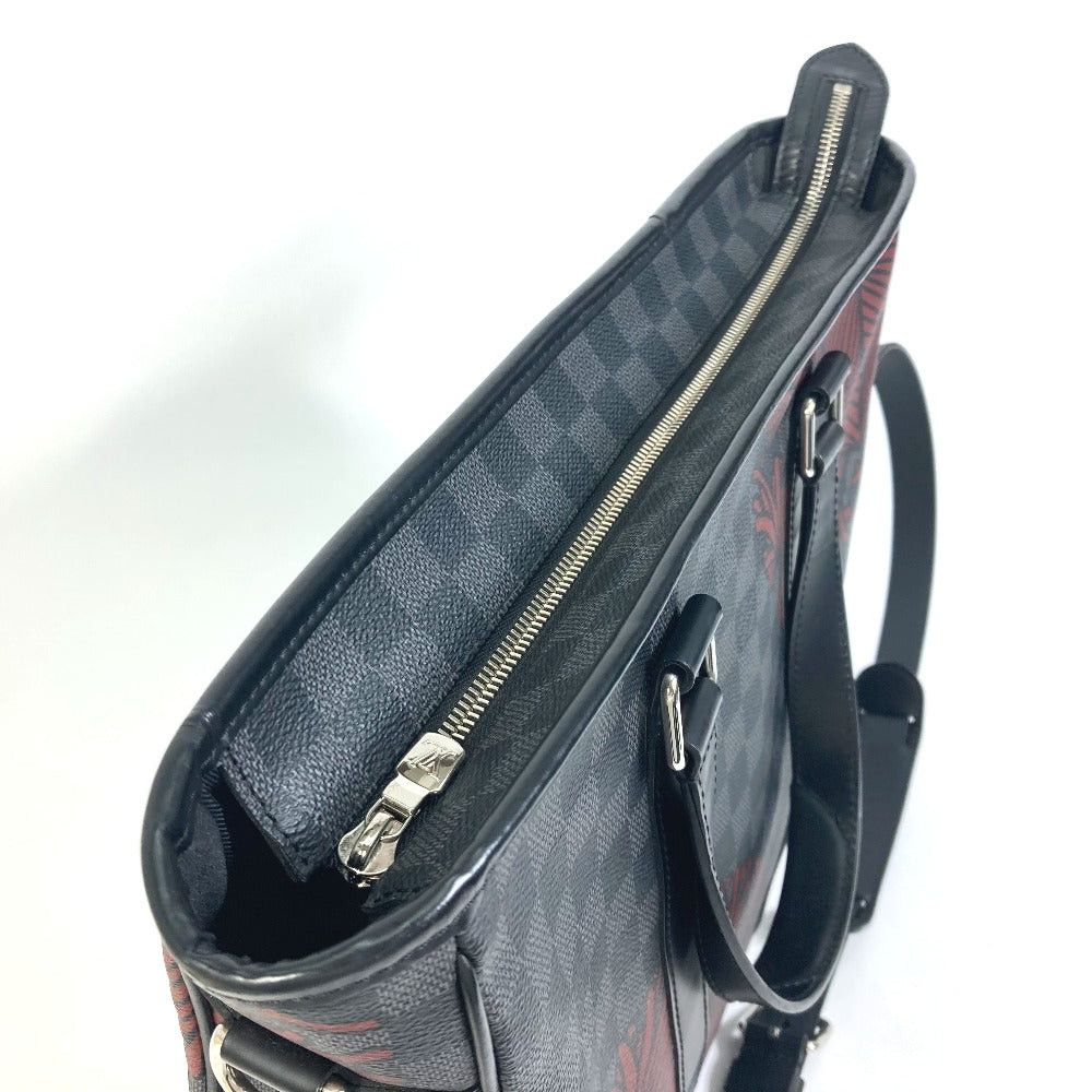 Louis Vuitton Louis Vuitton N41717 Damier Graphit Christopher Nemeth. Tadao Pm Double Shoulder Bag Shawl Tote Graphite Canvas Men Size ONE SIZE - 6 Thumbnail