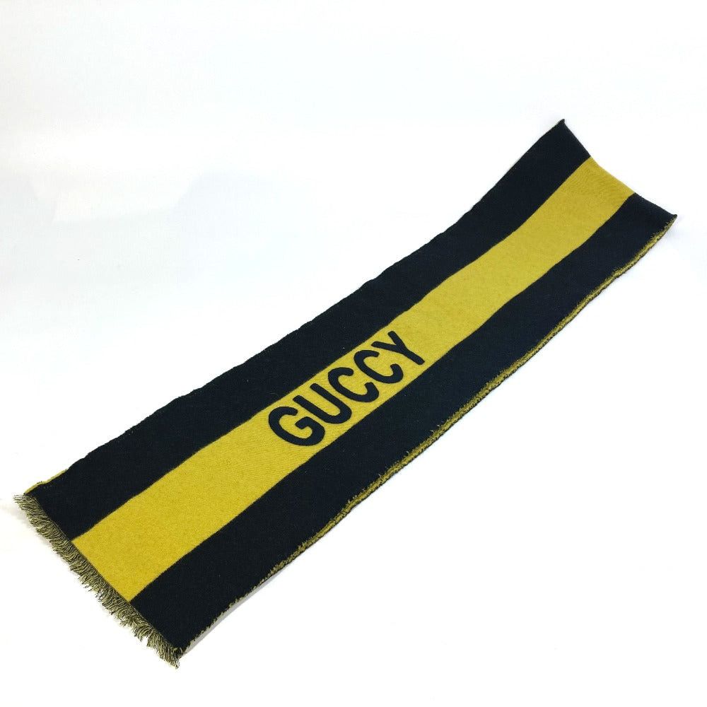 Gucci Gucci Fringe Scarf Bicolor Stripe Wool Men Size ONE SIZE - 7 Thumbnail