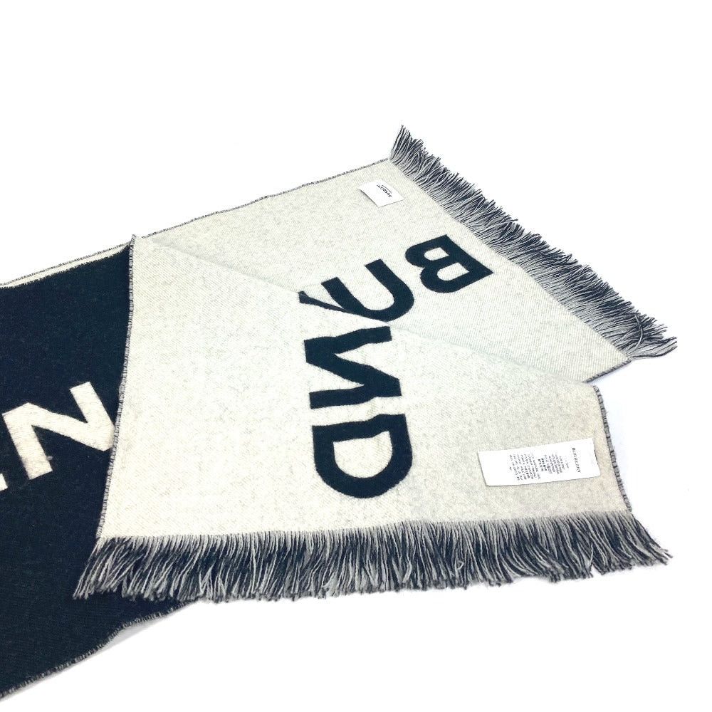 Burberry Burberry 80085081 Fringe Scarf Big Logo Wool Men Size ONE SIZE - 5 Thumbnail