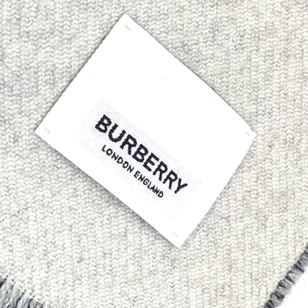 Burberry Burberry 80085081 Fringe Scarf Big Logo Wool Men Size ONE SIZE - 6 Thumbnail