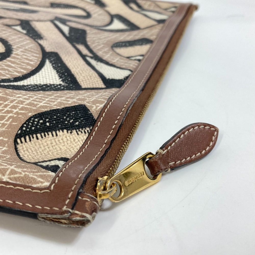 Burberry Burberry Bag Tb Full Pattern Clutch Zipper Zip Pvc/Leather Men Size ONE SIZE - 3 Thumbnail
