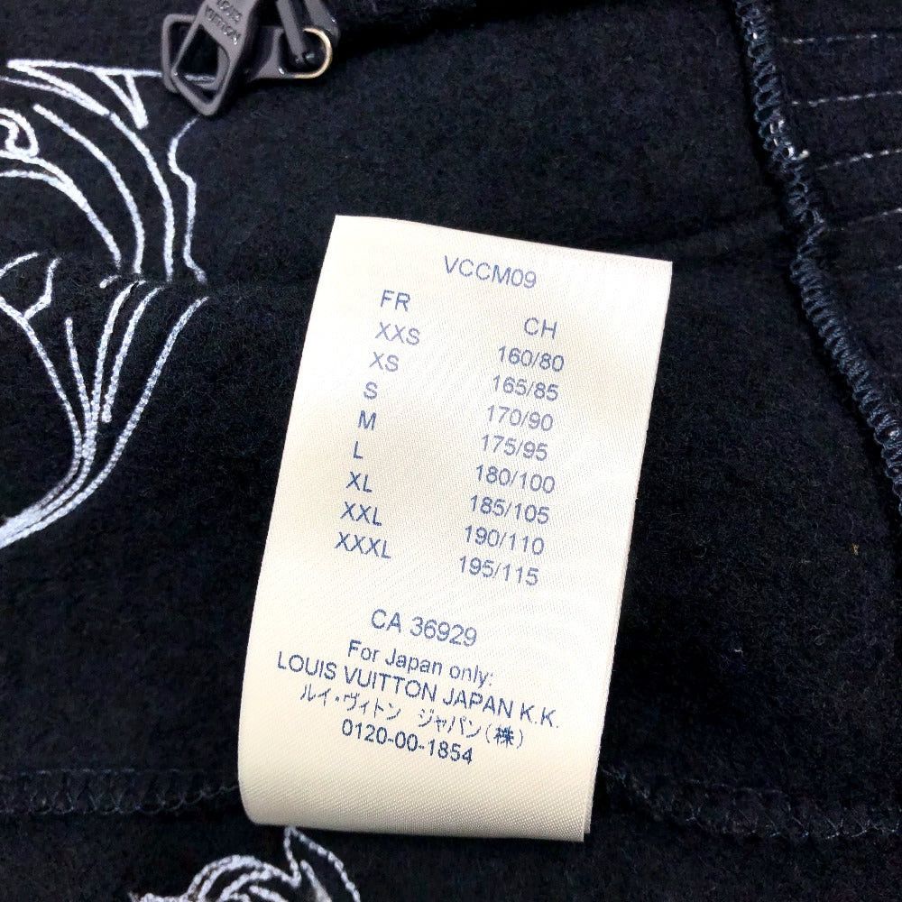 Louis Vuitton Louis Vuitton Flower Embroidery Wool Zip-Up Parka Hood Hooded Sweatshirt Men Size ONE SIZE - 7 Thumbnail
