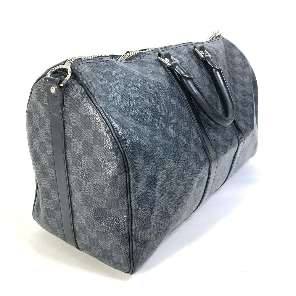 Louis Vuitton Louis Vuitton N41418 Damier Graphit Keepall Bandoliere 45 Briefcase Travel Bag Boston Graphite Canvas Men Size ONE SIZE - 4 Thumbnail