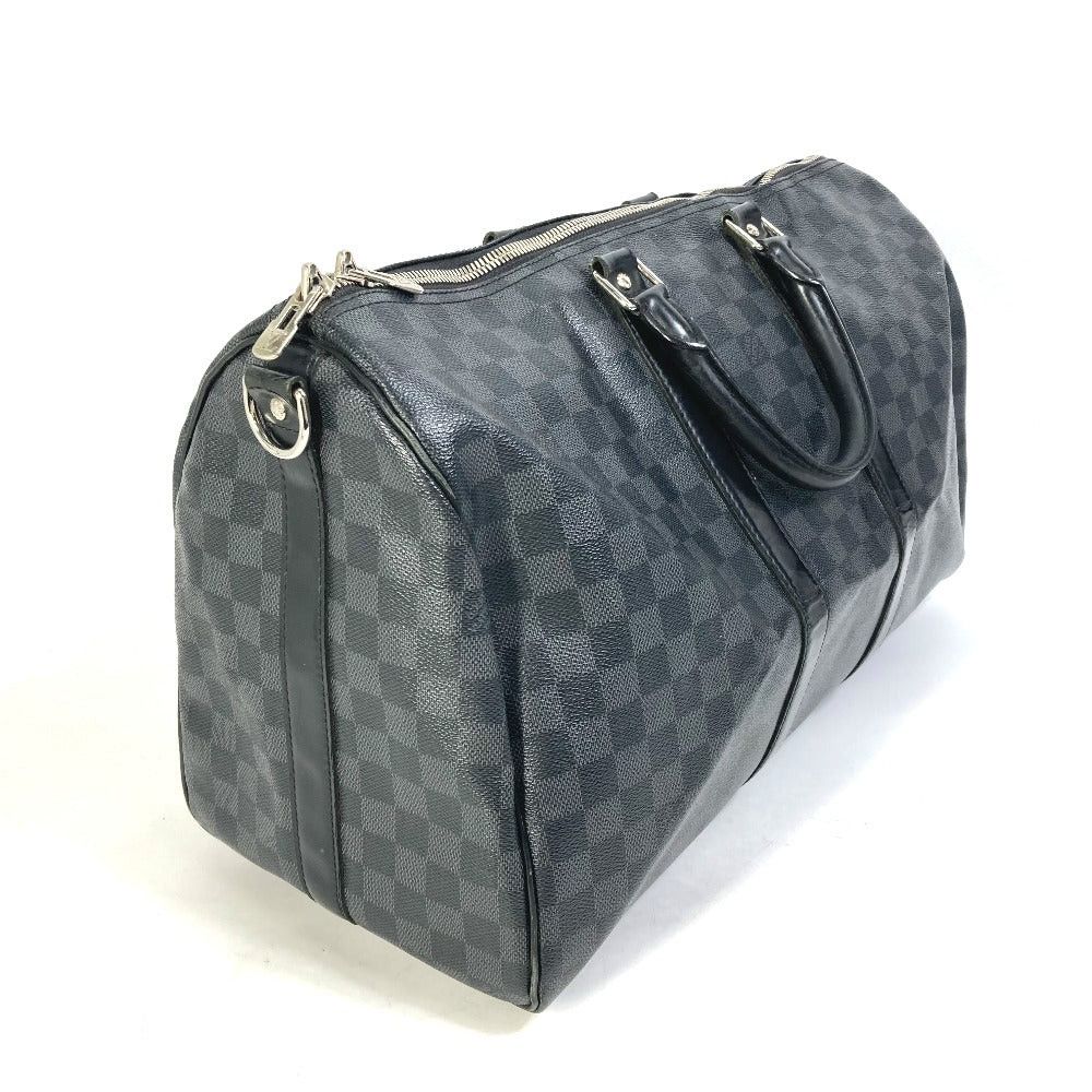 Louis Vuitton Louis Vuitton N41418 Damier Graphit Keepall Bandoliere 45 Briefcase Travel Bag Boston Graphite Canvas Men Size ONE SIZE - 3 Thumbnail