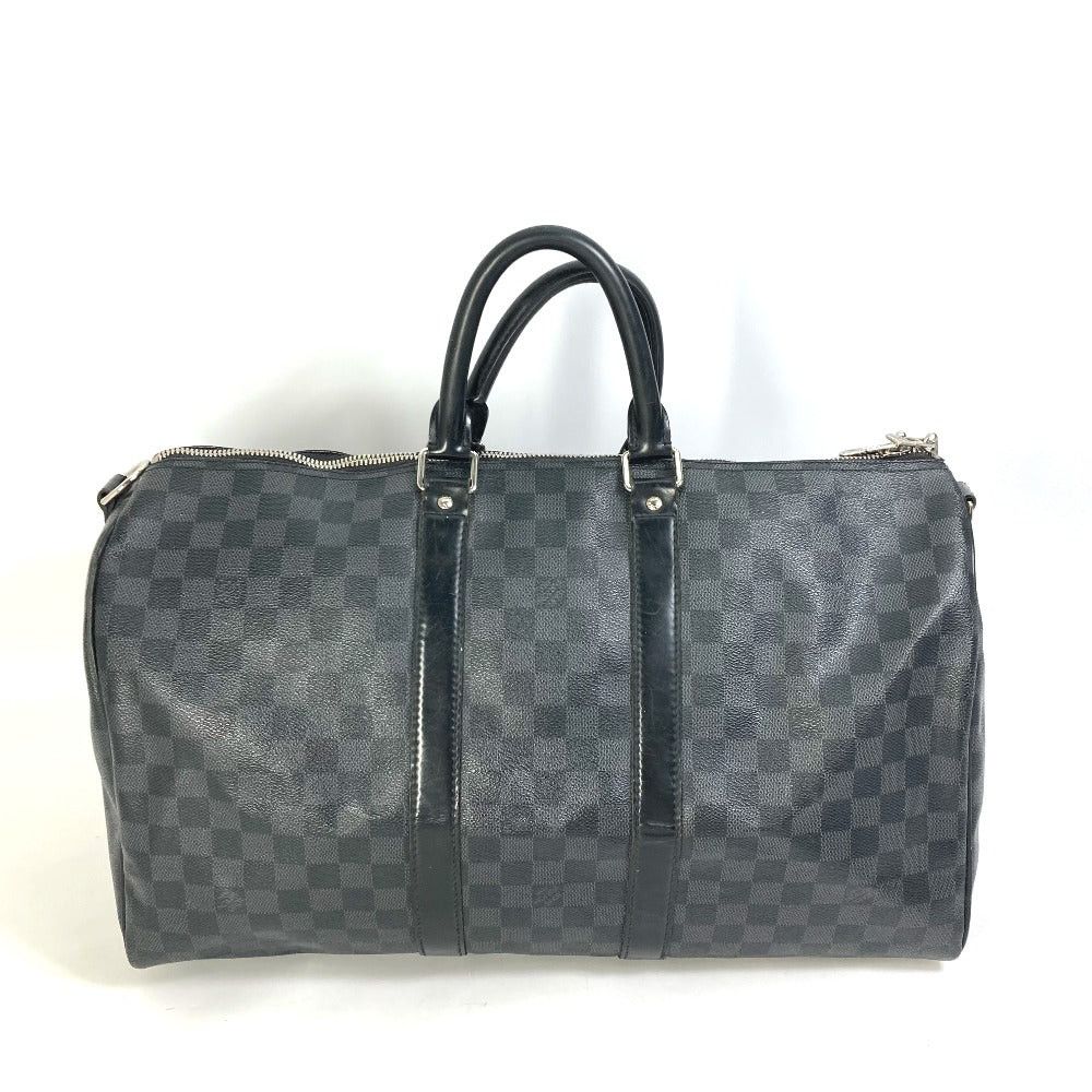 Louis Vuitton Louis Vuitton N41418 Damier Graphit Keepall Bandoliere 45 Briefcase Travel Bag Boston Graphite Canvas Men Size ONE SIZE - 2 Thumbnail