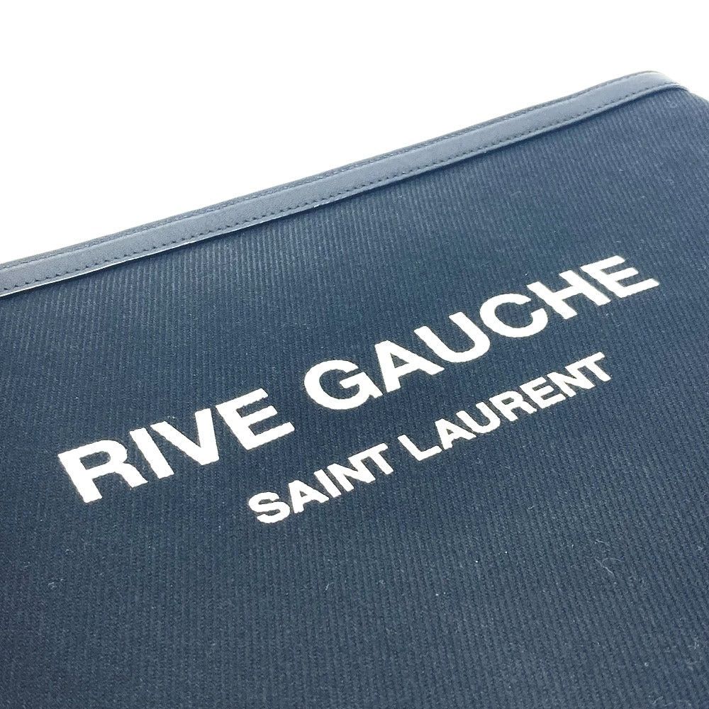 Saint Laurent Paris Saint Laurent Paris 581369 Rive Gauche Pouch Briefcase Bicolor Clutch Bag Canvas/Leather Men Size ONE SIZE - 7 Thumbnail