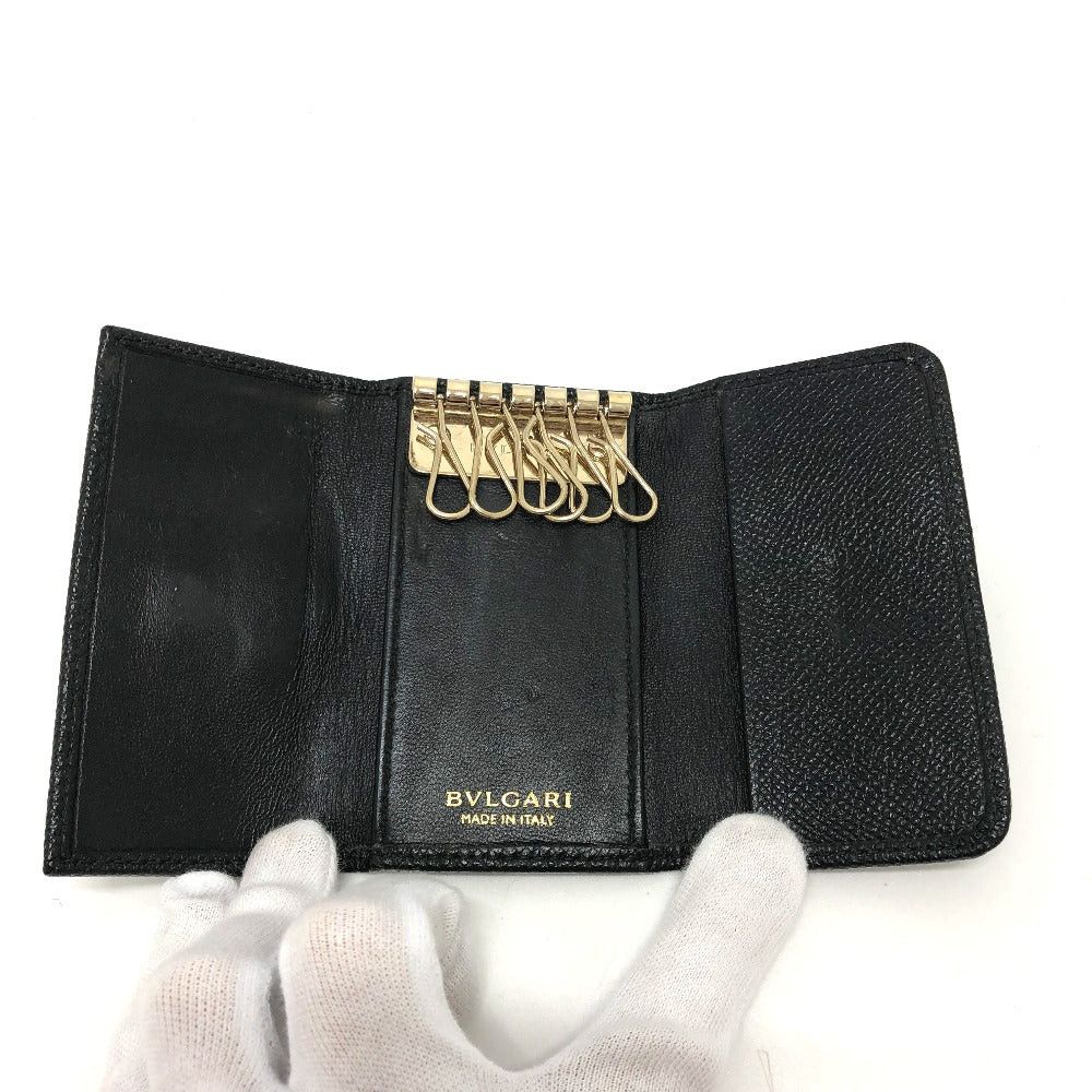 Bvlgari Bvlgari Bulgari Ring Clip Six In A Row Key Case Leather Men Size ONE SIZE - 8 Thumbnail
