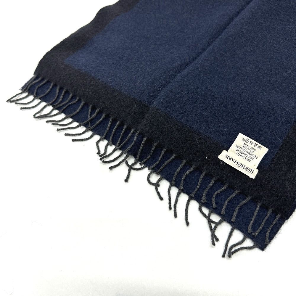 Hermes Hermes Fringe Scarf Wool/Cashmere Men Size ONE SIZE - 9 Thumbnail