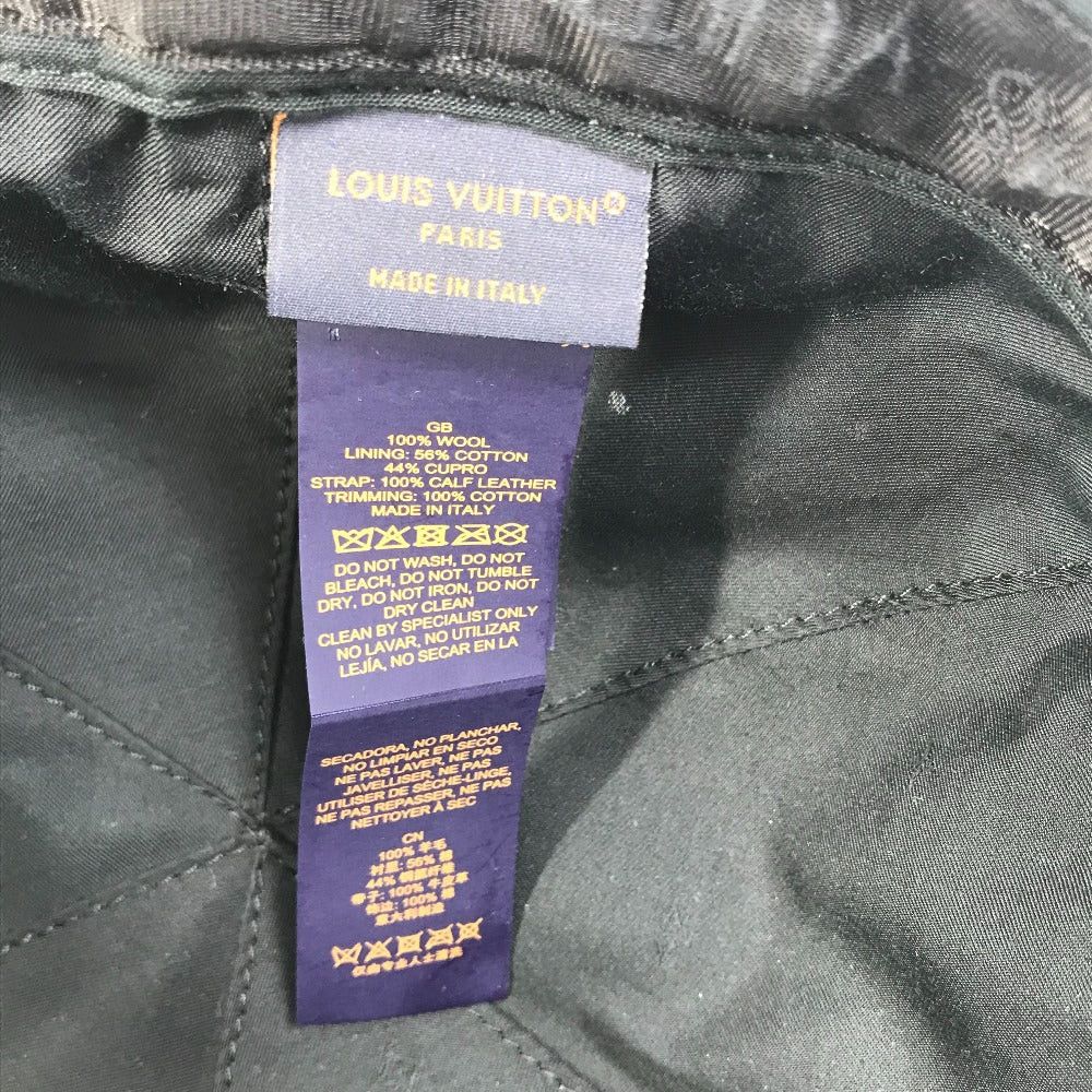 Louis Vuitton Louis Vuitton Mp3408 Casket Croco Quartier Chapeau Cap Baseball Wool Men Size ONE SIZE - 8 Thumbnail