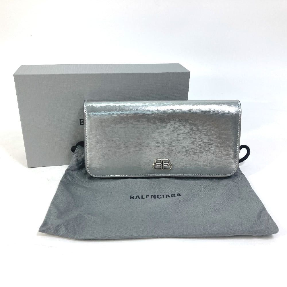 Balenciaga Balenciaga 601479 Long Wallet Bb Logo Folded In Half Leather Men Size ONE SIZE - 16 Thumbnail