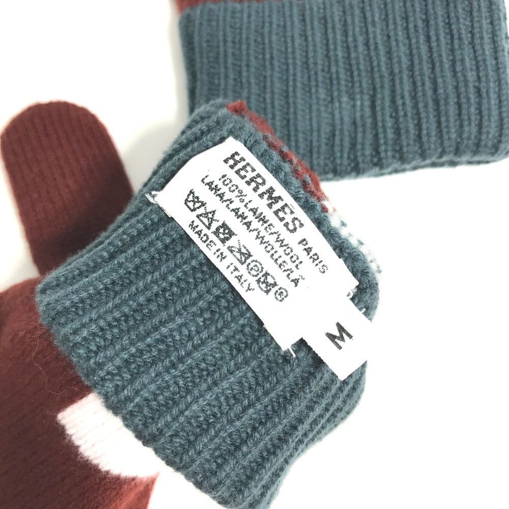 Hermes Hermes Rouge H Pop Tv Glove Wool Men Size ONE SIZE - 6 Thumbnail