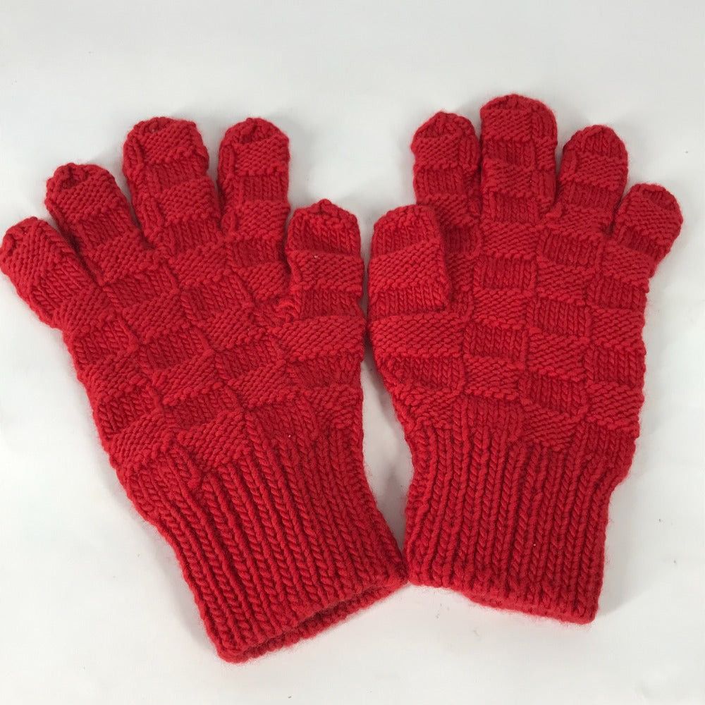 Bottega Veneta Bottega Veneta 653576 Leather-Weaving Technique Glove Wool Men Size ONE SIZE - 5 Thumbnail