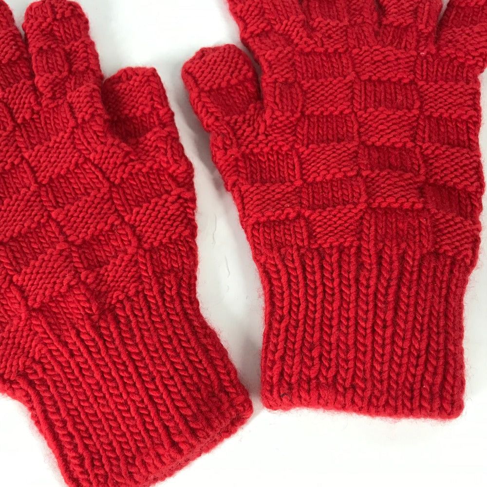 Bottega Veneta Bottega Veneta 653576 Leather-Weaving Technique Glove Wool Men Size ONE SIZE - 4 Thumbnail