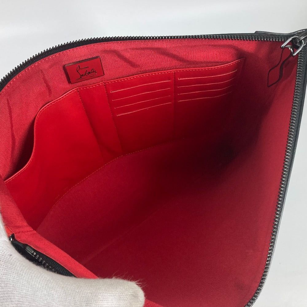 Christian Louboutin Christian Louboutin Bicolor Briefcase Pouch Logo With Straps Clutch Bag Leather Men Size ONE SIZE - 12 Thumbnail