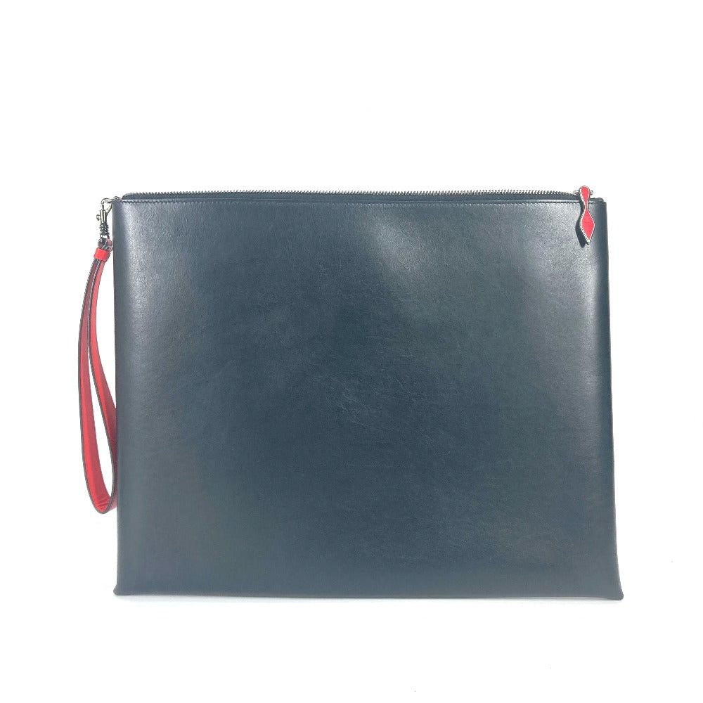 Christian Louboutin Christian Louboutin Bicolor Briefcase Pouch Logo With Straps Clutch Bag Leather Men Size ONE SIZE - 2 Thumbnail