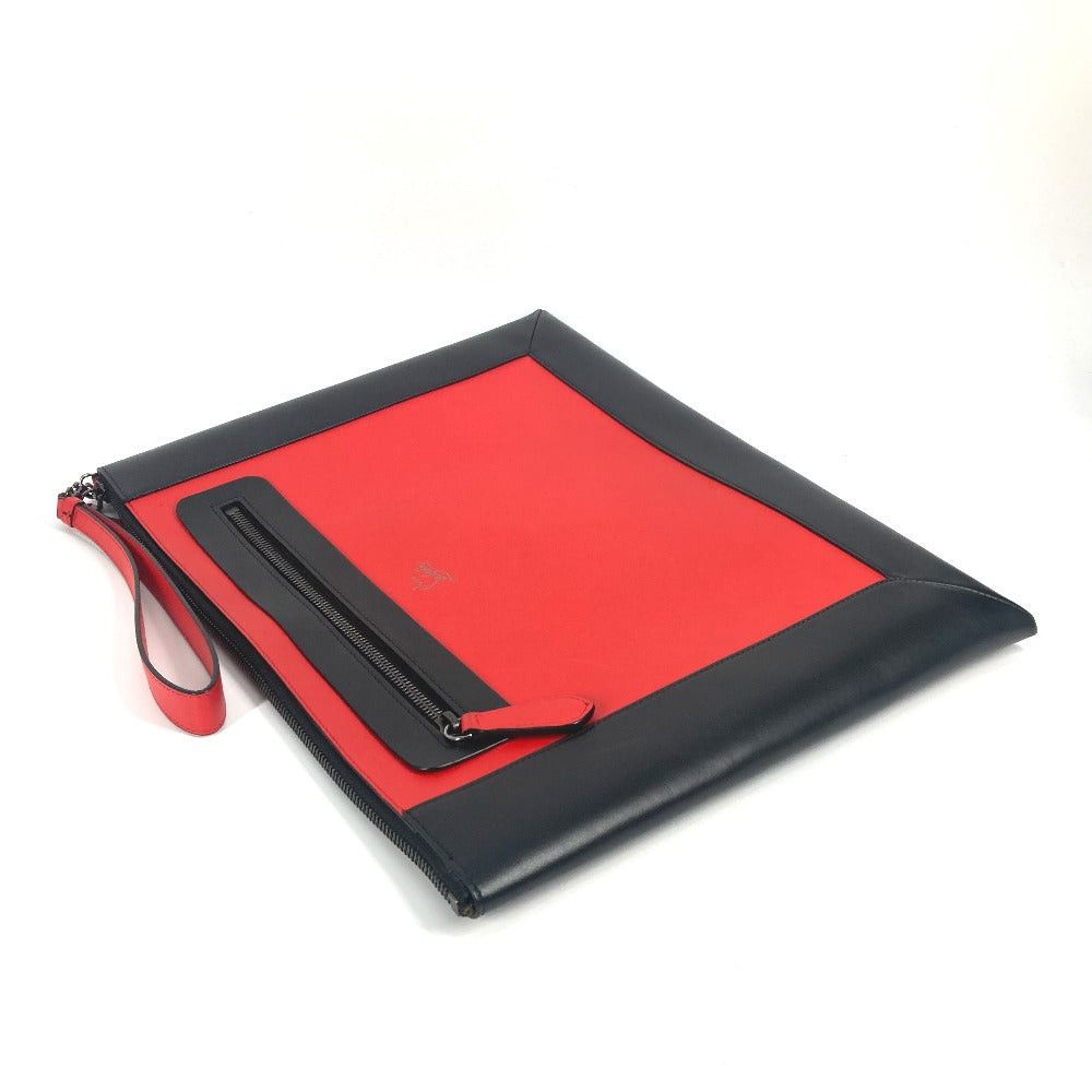 Christian Louboutin Christian Louboutin Bicolor Briefcase Pouch Logo With Straps Clutch Bag Leather Men Size ONE SIZE - 3 Thumbnail