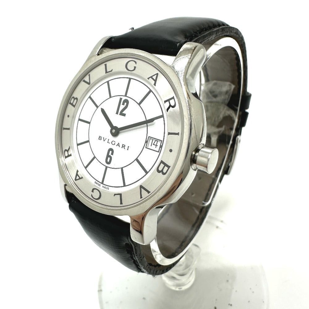 Bvlgari Bvlgari St35S Solo Tempo Quartz Date Wristwatch Ss Men Size ONE SIZE - 2 Thumbnail