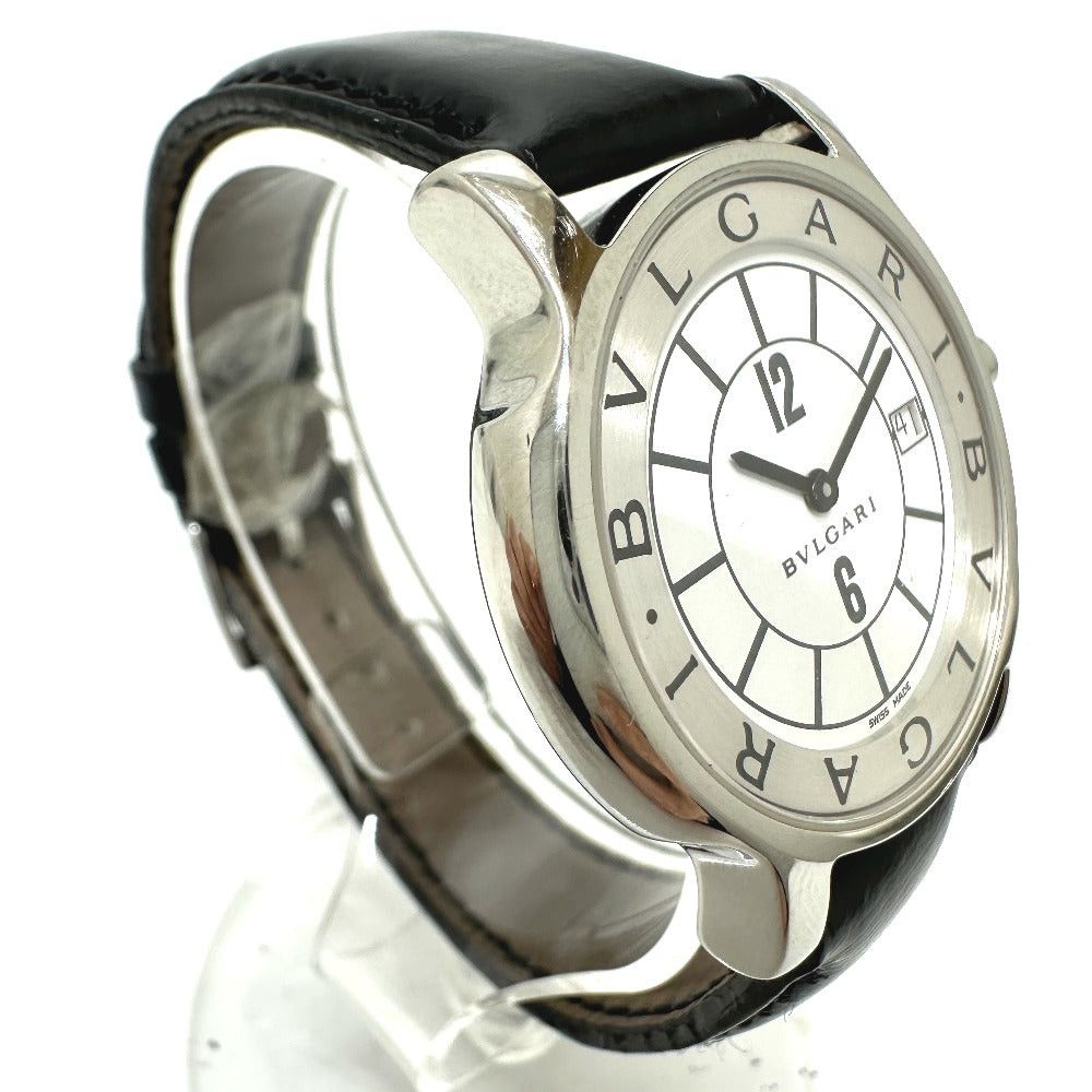 Bvlgari Bvlgari St35S Solo Tempo Quartz Date Wristwatch Ss Men Size ONE SIZE - 4 Thumbnail